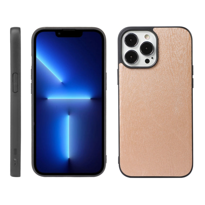 Caja del teléfono de la PU de la textura de madera, For iPhone 13, For iPhone 13 Pro, For iPhone 13 Pro Max