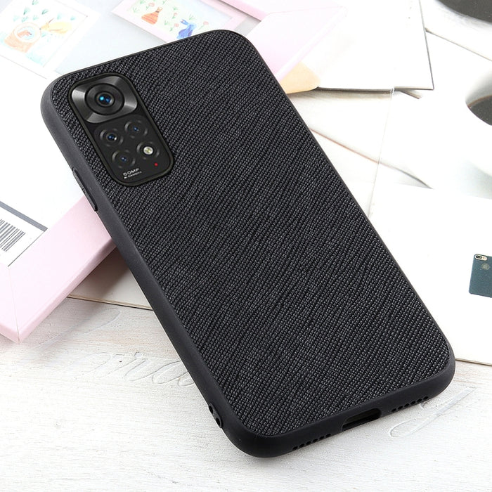 Caja de teléfono a prueba de golpes de cuero con textura cruzada, For Xiaomi Redmi Note 11 4G Global / Note 11S, For Xiaomi Redmi Note 11 Pro Global