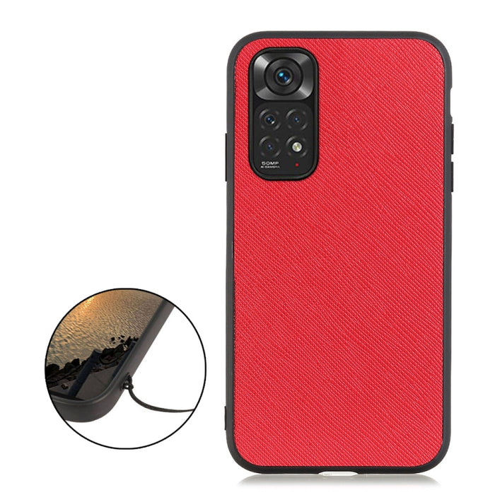Caja de teléfono a prueba de golpes de cuero con textura cruzada, For Xiaomi Redmi Note 11 4G Global / Note 11S, For Xiaomi Redmi Note 11 Pro Global