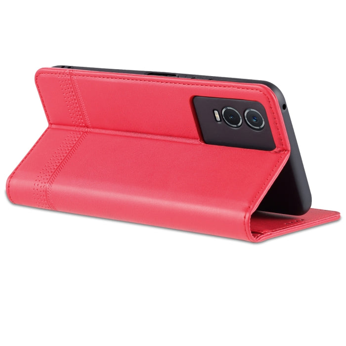 Estuche para teléfono de cuero con textura de becerro magnético AZNS, For vivo Y76s / Y74s, For Honor Play 30 Plus, For Redmi Note 11 4G Overseas Version / Note 11S, For Redmi Note 11 Pro Overseas Version, For Honor X30, For Samsung Galaxy A13 4G