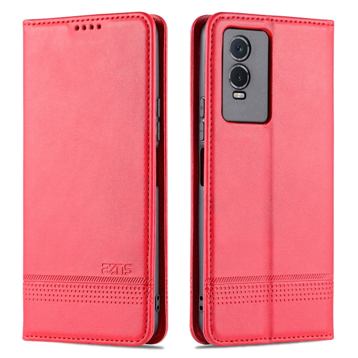 Estuche para teléfono de cuero con textura de becerro magnético AZNS, For vivo Y76s / Y74s, For Honor Play 30 Plus, For Redmi Note 11 4G Overseas Version / Note 11S, For Redmi Note 11 Pro Overseas Version, For Honor X30, For Samsung Galaxy A13 4G