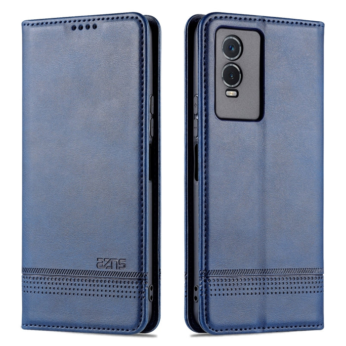 Estuche para teléfono de cuero con textura de becerro magnético AZNS, For vivo Y76s / Y74s, For Honor Play 30 Plus, For Redmi Note 11 4G Overseas Version / Note 11S, For Redmi Note 11 Pro Overseas Version, For Honor X30, For Samsung Galaxy A13 4G
