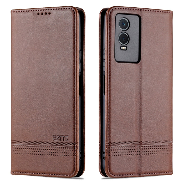 Estuche para teléfono de cuero con textura de becerro magnético AZNS, For vivo Y76s / Y74s, For Honor Play 30 Plus, For Redmi Note 11 4G Overseas Version / Note 11S, For Redmi Note 11 Pro Overseas Version, For Honor X30, For Samsung Galaxy A13 4G