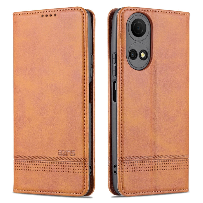Estuche para teléfono de cuero con textura de becerro magnético AZNS, For vivo Y76s / Y74s, For Honor Play 30 Plus, For Redmi Note 11 4G Overseas Version / Note 11S, For Redmi Note 11 Pro Overseas Version, For Honor X30, For Samsung Galaxy A13 4G
