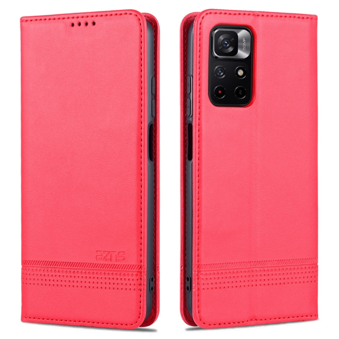 Estuche para teléfono de cuero con textura de becerro magnético AZNS, For vivo Y76s / Y74s, For Honor Play 30 Plus, For Redmi Note 11 4G Overseas Version / Note 11S, For Redmi Note 11 Pro Overseas Version, For Honor X30, For Samsung Galaxy A13 4G