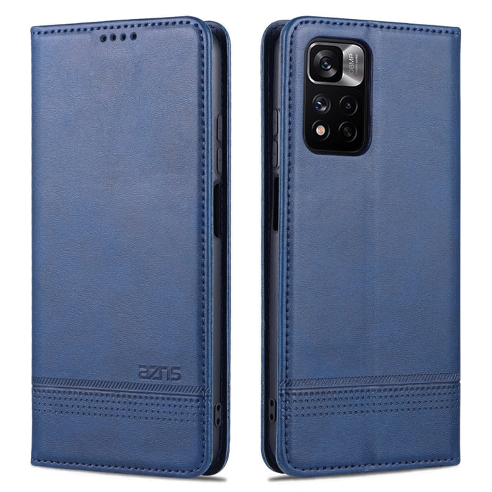 Estuche para teléfono de cuero con textura de becerro magnético AZNS, For vivo Y76s / Y74s, For Honor Play 30 Plus, For Redmi Note 11 4G Overseas Version / Note 11S, For Redmi Note 11 Pro Overseas Version, For Honor X30, For Samsung Galaxy A13 4G