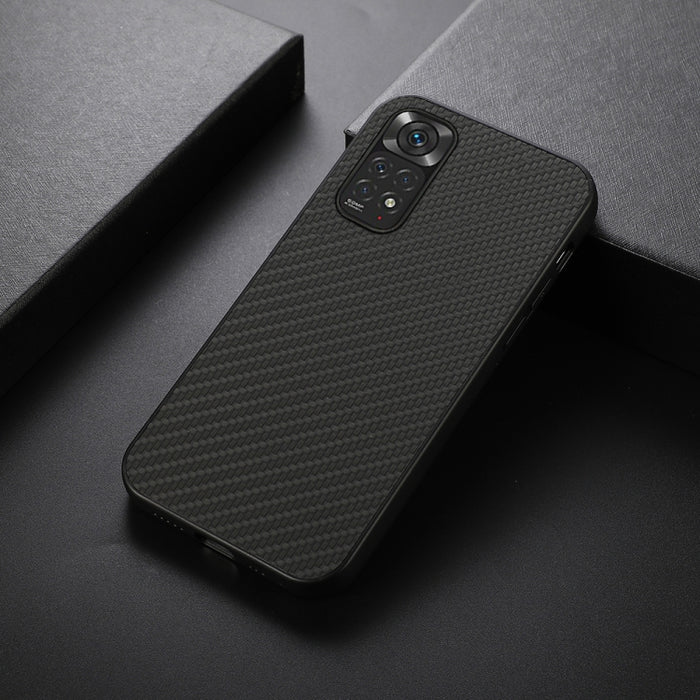 Estuche a prueba de golpes con textura de fibra de carbono con orificio preciso, For Xiaomi Redmi Note 11 4G Global / Note 11S, For Xiaomi Redmi Note 11 Pro Global