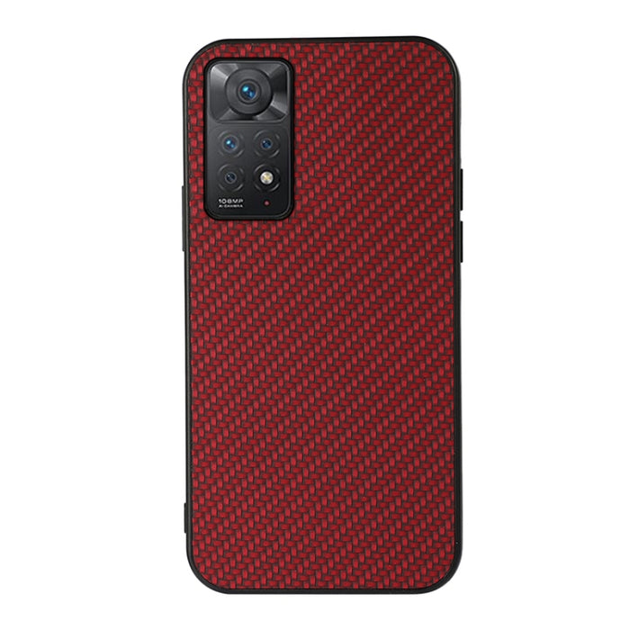 Estuche a prueba de golpes con textura de fibra de carbono con orificio preciso, For Xiaomi Redmi Note 11 4G Global / Note 11S, For Xiaomi Redmi Note 11 Pro Global