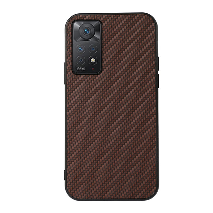 Estuche a prueba de golpes con textura de fibra de carbono con orificio preciso, For Xiaomi Redmi Note 11 4G Global / Note 11S, For Xiaomi Redmi Note 11 Pro Global