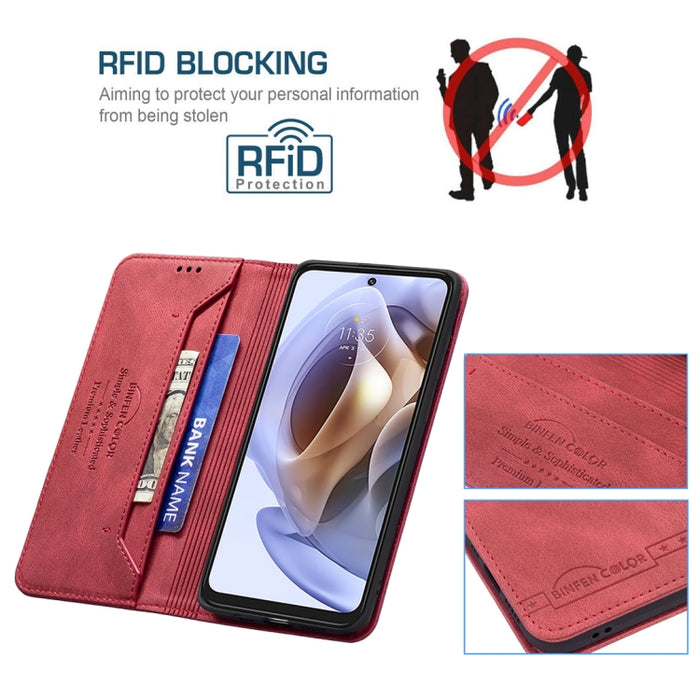 Estuche de teléfono de cuero antirrobo con bloqueo RFID magnético, For Motorola Moto G31 / G41 Side Fingerprint Version, For Nokia G21 / G11, For OPPO A36 / Realme 9i, For OPPO Realme 9 Pro+, For Xiaomi Redmi Note 11 International Version              ...
