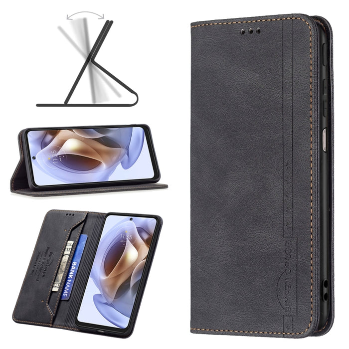 Estuche de teléfono de cuero antirrobo con bloqueo RFID magnético, For Motorola Moto G31 / G41 Side Fingerprint Version, For Nokia G21 / G11, For OPPO A36 / Realme 9i, For OPPO Realme 9 Pro+, For Xiaomi Redmi Note 11 International Version              ...