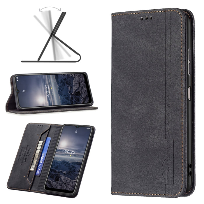 Estuche de teléfono de cuero antirrobo con bloqueo RFID magnético, For Motorola Moto G31 / G41 Side Fingerprint Version, For Nokia G21 / G11, For OPPO A36 / Realme 9i, For OPPO Realme 9 Pro+, For Xiaomi Redmi Note 11 International Version              ...