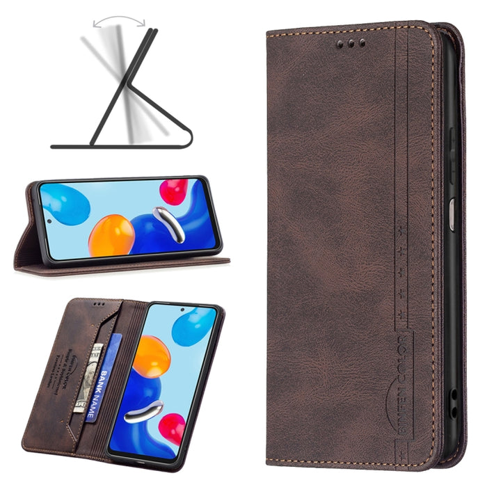 Estuche de teléfono de cuero antirrobo con bloqueo RFID magnético, For Motorola Moto G31 / G41 Side Fingerprint Version, For Nokia G21 / G11, For OPPO A36 / Realme 9i, For OPPO Realme 9 Pro+, For Xiaomi Redmi Note 11 International Version              ...