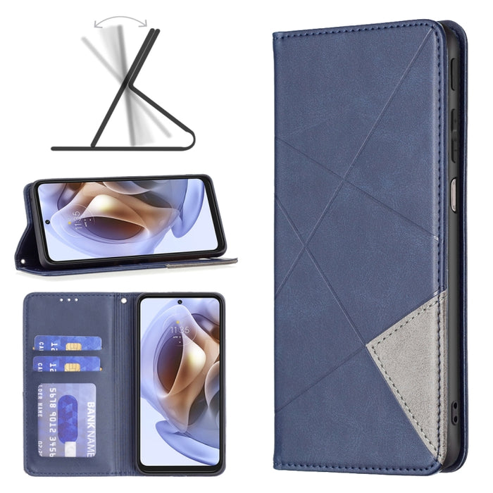 Estuche para teléfono de cuero magnético invisible prismático, For Motorola Moto G31 / G41  Side Fingerprint Version, For OPPO A36 / Realme 9i, For OPPO Realme 9 Pro+, For Xiaomi Redmi Note 11 International Version, For Samsung Galaxy A23 5G           ...