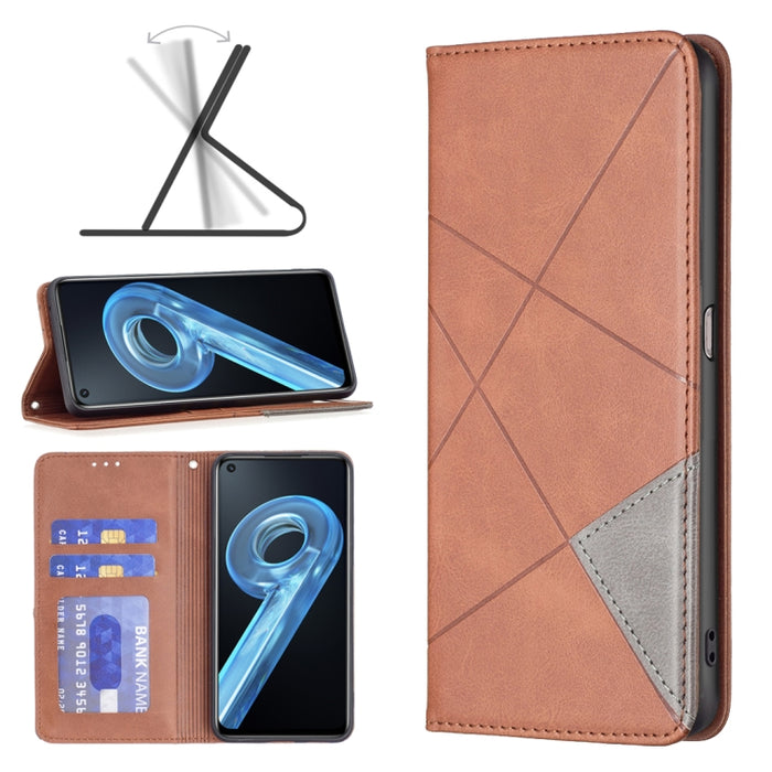 Estuche para teléfono de cuero magnético invisible prismático, For Motorola Moto G31 / G41  Side Fingerprint Version, For OPPO A36 / Realme 9i, For OPPO Realme 9 Pro+, For Xiaomi Redmi Note 11 International Version, For Samsung Galaxy A23 5G           ...