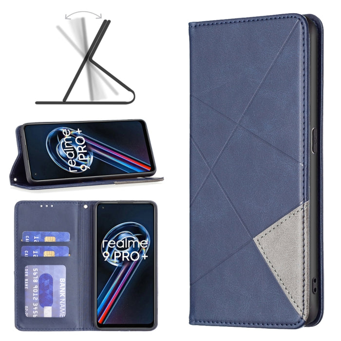 Estuche para teléfono de cuero magnético invisible prismático, For Motorola Moto G31 / G41  Side Fingerprint Version, For OPPO A36 / Realme 9i, For OPPO Realme 9 Pro+, For Xiaomi Redmi Note 11 International Version, For Samsung Galaxy A23 5G           ...