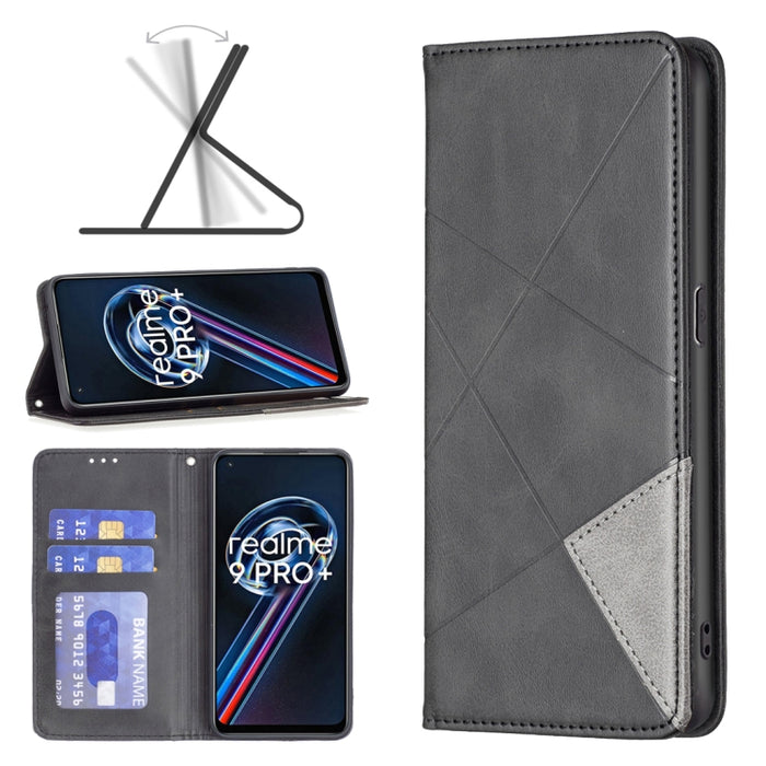 Estuche para teléfono de cuero magnético invisible prismático, For Motorola Moto G31 / G41  Side Fingerprint Version, For OPPO A36 / Realme 9i, For OPPO Realme 9 Pro+, For Xiaomi Redmi Note 11 International Version, For Samsung Galaxy A23 5G           ...