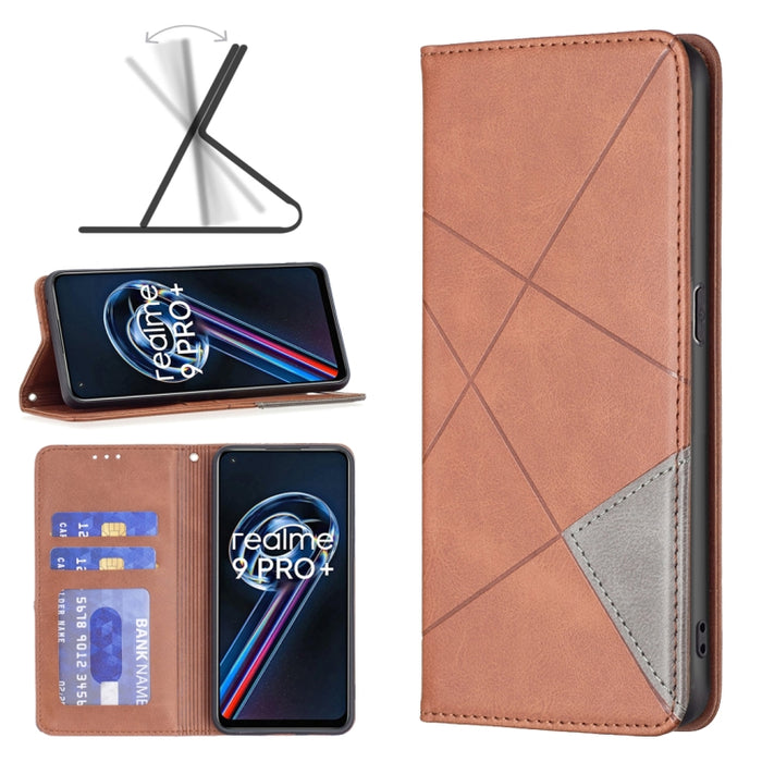 Estuche para teléfono de cuero magnético invisible prismático, For Motorola Moto G31 / G41  Side Fingerprint Version, For OPPO A36 / Realme 9i, For OPPO Realme 9 Pro+, For Xiaomi Redmi Note 11 International Version, For Samsung Galaxy A23 5G           ...
