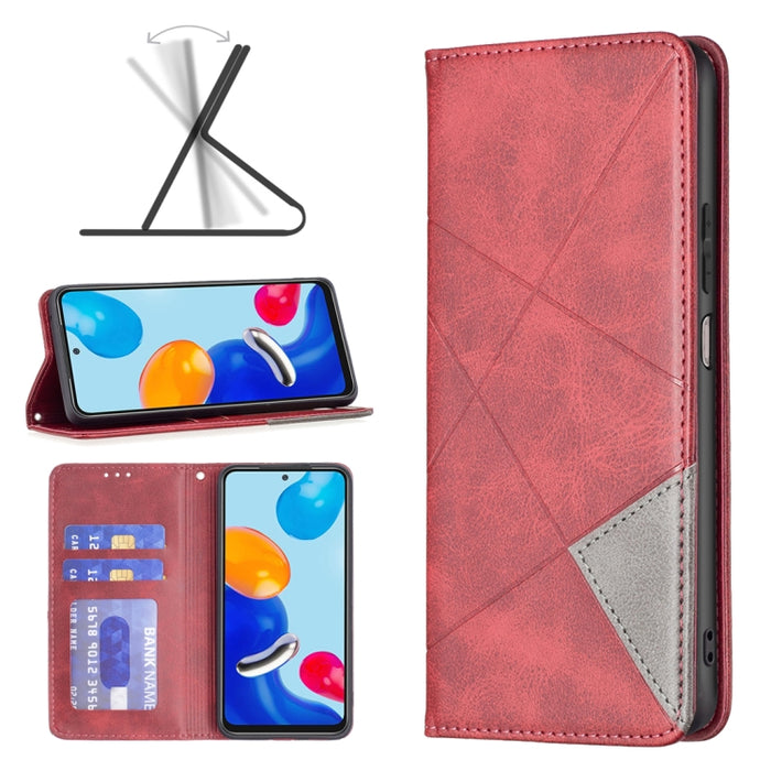 Estuche para teléfono de cuero magnético invisible prismático, For Motorola Moto G31 / G41  Side Fingerprint Version, For OPPO A36 / Realme 9i, For OPPO Realme 9 Pro+, For Xiaomi Redmi Note 11 International Version, For Samsung Galaxy A23 5G           ...