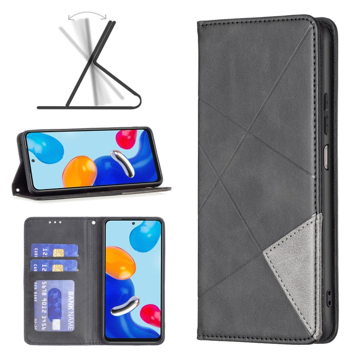 Estuche para teléfono de cuero magnético invisible prismático, For Motorola Moto G31 / G41  Side Fingerprint Version, For OPPO A36 / Realme 9i, For OPPO Realme 9 Pro+, For Xiaomi Redmi Note 11 International Version, For Samsung Galaxy A23 5G           ...