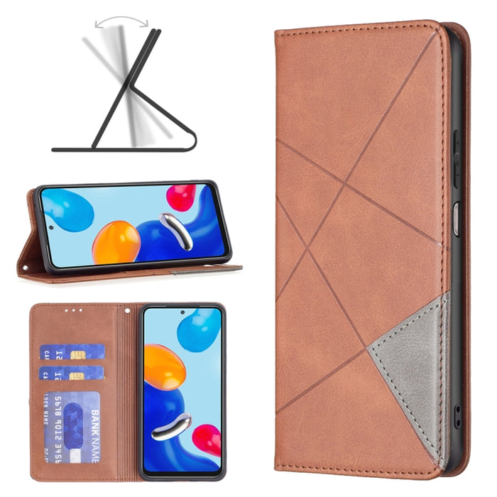 Estuche para teléfono de cuero magnético invisible prismático, For Motorola Moto G31 / G41  Side Fingerprint Version, For OPPO A36 / Realme 9i, For OPPO Realme 9 Pro+, For Xiaomi Redmi Note 11 International Version, For Samsung Galaxy A23 5G           ...