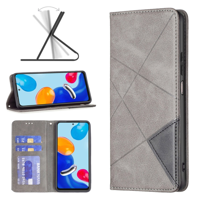 Estuche para teléfono de cuero magnético invisible prismático, For Motorola Moto G31 / G41  Side Fingerprint Version, For OPPO A36 / Realme 9i, For OPPO Realme 9 Pro+, For Xiaomi Redmi Note 11 International Version, For Samsung Galaxy A23 5G           ...