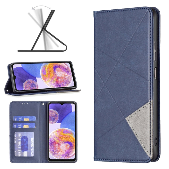 Estuche para teléfono de cuero magnético invisible prismático, For Motorola Moto G31 / G41  Side Fingerprint Version, For OPPO A36 / Realme 9i, For OPPO Realme 9 Pro+, For Xiaomi Redmi Note 11 International Version, For Samsung Galaxy A23 5G           ...