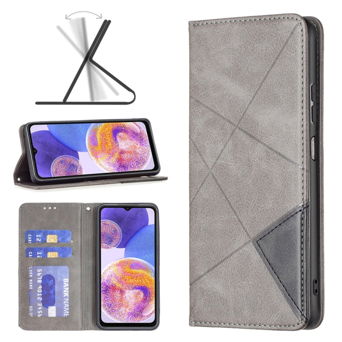 Estuche para teléfono de cuero magnético invisible prismático, For Motorola Moto G31 / G41  Side Fingerprint Version, For OPPO A36 / Realme 9i, For OPPO Realme 9 Pro+, For Xiaomi Redmi Note 11 International Version, For Samsung Galaxy A23 5G           ...