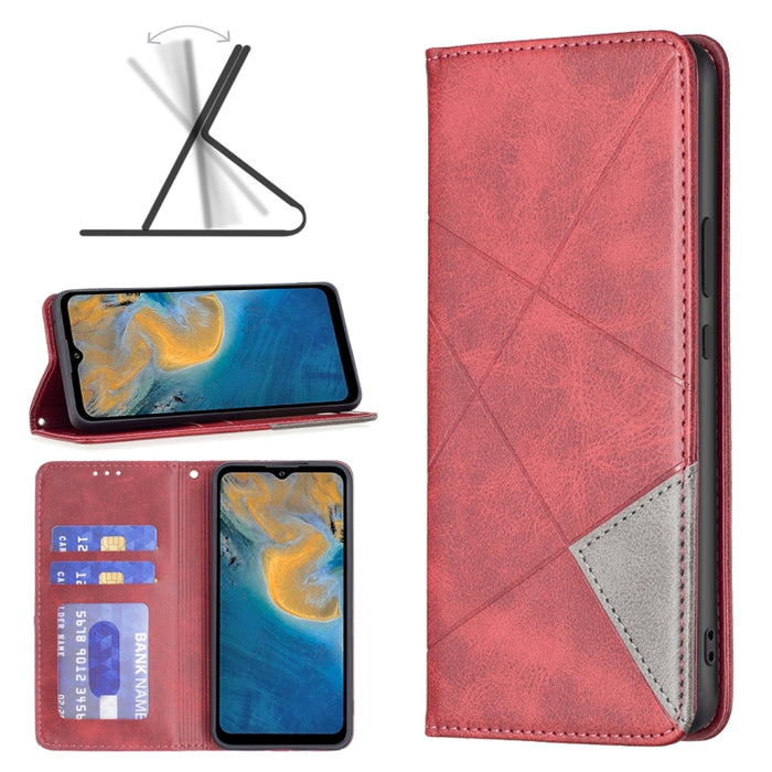 Estuche para teléfono de cuero magnético invisible prismático, For Motorola Moto G31 / G41  Side Fingerprint Version, For OPPO A36 / Realme 9i, For OPPO Realme 9 Pro+, For Xiaomi Redmi Note 11 International Version, For Samsung Galaxy A23 5G           ...