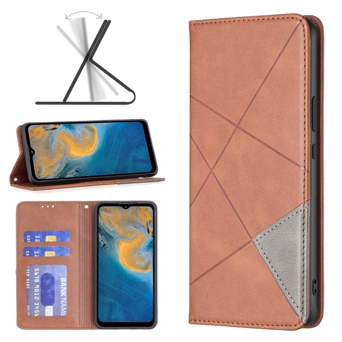 Estuche para teléfono de cuero magnético invisible prismático, For Motorola Moto G31 / G41  Side Fingerprint Version, For OPPO A36 / Realme 9i, For OPPO Realme 9 Pro+, For Xiaomi Redmi Note 11 International Version, For Samsung Galaxy A23 5G           ...