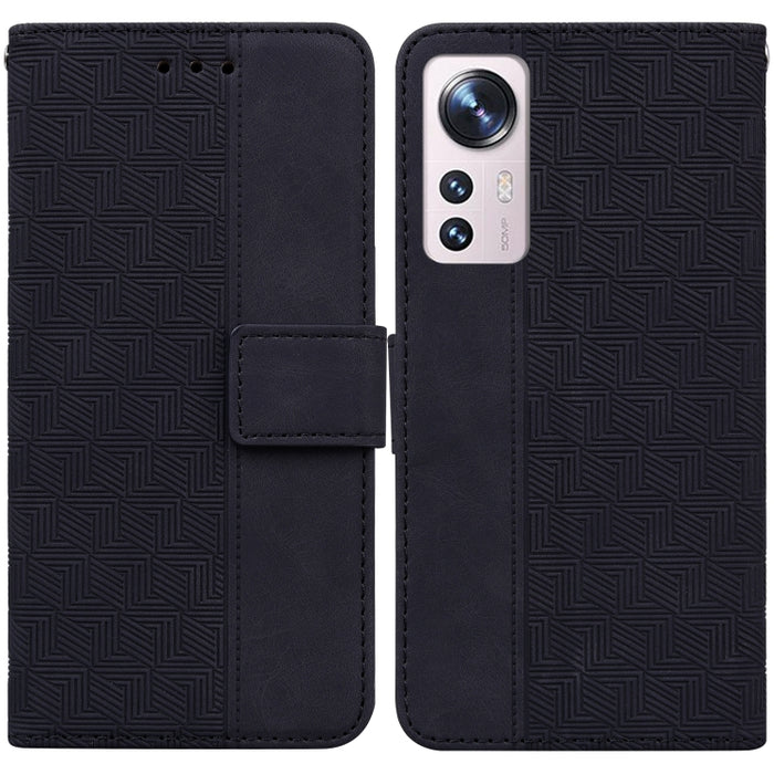 Estuche para teléfono de cuero con relieve geométrico, For Xiaomi 12 / 12X, For Xiaomi 12 Pro, For Xiaomi Mi 10T Lite 5G, For Xiaomi Mi 10T Pro 5G / 10T 5G, For Xiaomi Poco M3 / Redmi 9 Power, For Xiaomi Poco M4 Pro, For Xiaomi Poco X3 NFC / Poco X3   ...