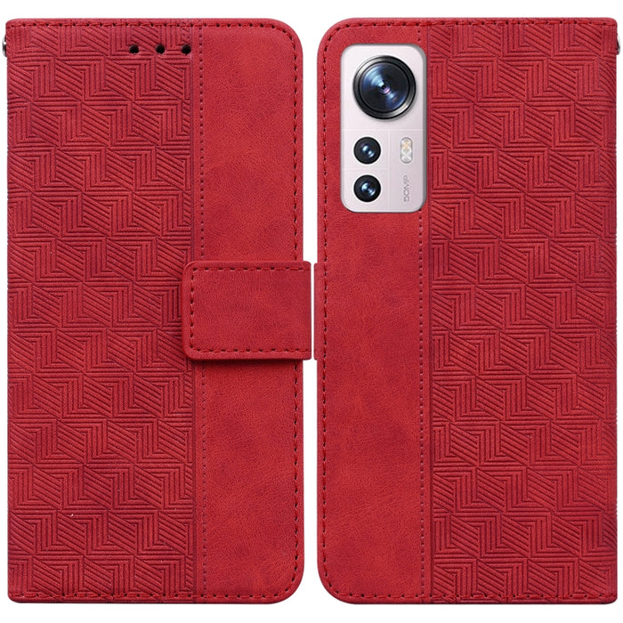 Estuche para teléfono de cuero con relieve geométrico, For Xiaomi 12 / 12X, For Xiaomi 12 Pro, For Xiaomi Mi 10T Lite 5G, For Xiaomi Mi 10T Pro 5G / 10T 5G, For Xiaomi Poco M3 / Redmi 9 Power, For Xiaomi Poco M4 Pro, For Xiaomi Poco X3 NFC / Poco X3   ...