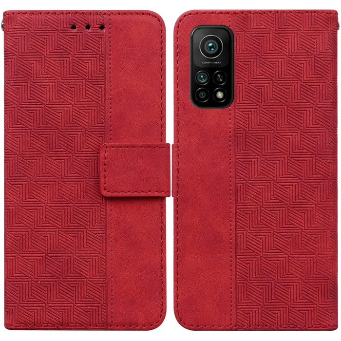 Estuche para teléfono de cuero con relieve geométrico, For Xiaomi 12 / 12X, For Xiaomi 12 Pro, For Xiaomi Mi 10T Lite 5G, For Xiaomi Mi 10T Pro 5G / 10T 5G, For Xiaomi Poco M3 / Redmi 9 Power, For Xiaomi Poco M4 Pro, For Xiaomi Poco X3 NFC / Poco X3   ...