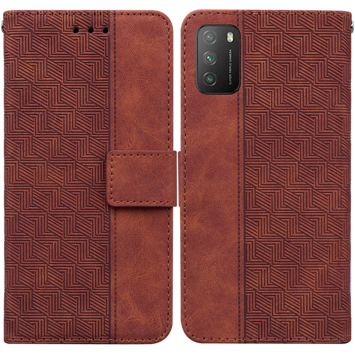 Estuche para teléfono de cuero con relieve geométrico, For Xiaomi 12 / 12X, For Xiaomi 12 Pro, For Xiaomi Mi 10T Lite 5G, For Xiaomi Mi 10T Pro 5G / 10T 5G, For Xiaomi Poco M3 / Redmi 9 Power, For Xiaomi Poco M4 Pro, For Xiaomi Poco X3 NFC / Poco X3   ...