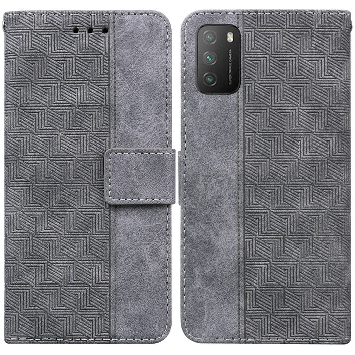 Estuche para teléfono de cuero con relieve geométrico, For Xiaomi 12 / 12X, For Xiaomi 12 Pro, For Xiaomi Mi 10T Lite 5G, For Xiaomi Mi 10T Pro 5G / 10T 5G, For Xiaomi Poco M3 / Redmi 9 Power, For Xiaomi Poco M4 Pro, For Xiaomi Poco X3 NFC / Poco X3   ...