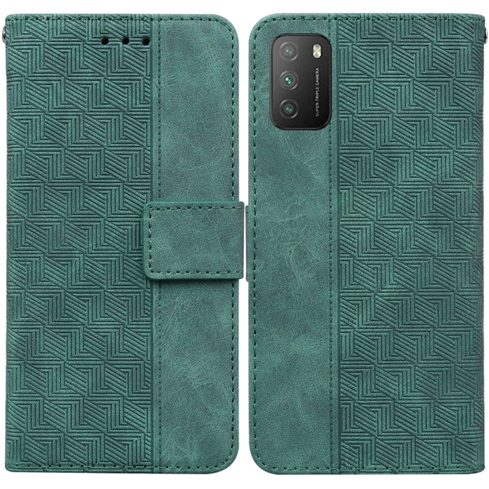 Estuche para teléfono de cuero con relieve geométrico, For Xiaomi 12 / 12X, For Xiaomi 12 Pro, For Xiaomi Mi 10T Lite 5G, For Xiaomi Mi 10T Pro 5G / 10T 5G, For Xiaomi Poco M3 / Redmi 9 Power, For Xiaomi Poco M4 Pro, For Xiaomi Poco X3 NFC / Poco X3   ...