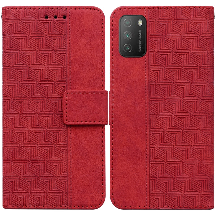Estuche para teléfono de cuero con relieve geométrico, For Xiaomi 12 / 12X, For Xiaomi 12 Pro, For Xiaomi Mi 10T Lite 5G, For Xiaomi Mi 10T Pro 5G / 10T 5G, For Xiaomi Poco M3 / Redmi 9 Power, For Xiaomi Poco M4 Pro, For Xiaomi Poco X3 NFC / Poco X3   ...