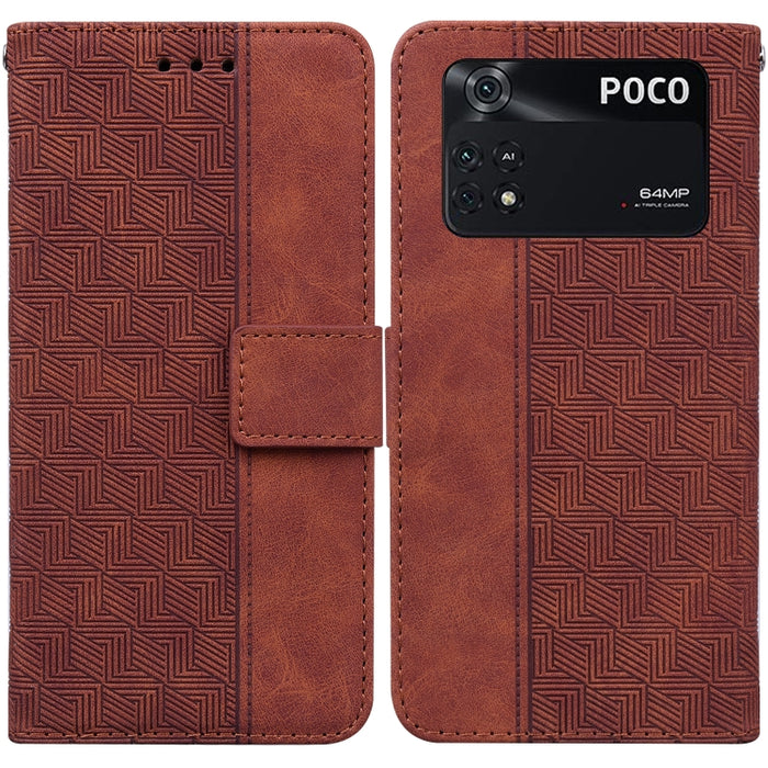 Estuche para teléfono de cuero con relieve geométrico, For Xiaomi 12 / 12X, For Xiaomi 12 Pro, For Xiaomi Mi 10T Lite 5G, For Xiaomi Mi 10T Pro 5G / 10T 5G, For Xiaomi Poco M3 / Redmi 9 Power, For Xiaomi Poco M4 Pro, For Xiaomi Poco X3 NFC / Poco X3   ...