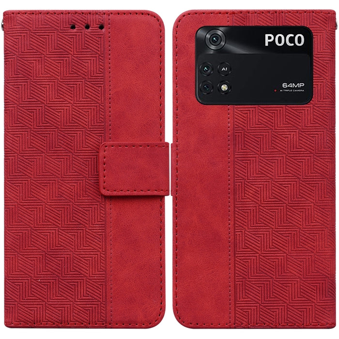 Estuche para teléfono de cuero con relieve geométrico, For Xiaomi 12 / 12X, For Xiaomi 12 Pro, For Xiaomi Mi 10T Lite 5G, For Xiaomi Mi 10T Pro 5G / 10T 5G, For Xiaomi Poco M3 / Redmi 9 Power, For Xiaomi Poco M4 Pro, For Xiaomi Poco X3 NFC / Poco X3   ...