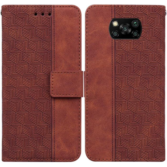 Estuche para teléfono de cuero con relieve geométrico, For Xiaomi 12 / 12X, For Xiaomi 12 Pro, For Xiaomi Mi 10T Lite 5G, For Xiaomi Mi 10T Pro 5G / 10T 5G, For Xiaomi Poco M3 / Redmi 9 Power, For Xiaomi Poco M4 Pro, For Xiaomi Poco X3 NFC / Poco X3   ...
