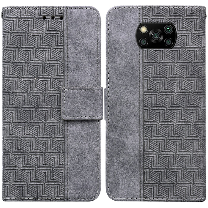 Estuche para teléfono de cuero con relieve geométrico, For Xiaomi 12 / 12X, For Xiaomi 12 Pro, For Xiaomi Mi 10T Lite 5G, For Xiaomi Mi 10T Pro 5G / 10T 5G, For Xiaomi Poco M3 / Redmi 9 Power, For Xiaomi Poco M4 Pro, For Xiaomi Poco X3 NFC / Poco X3   ...