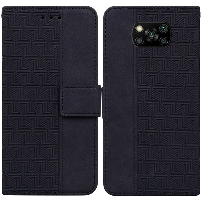 Estuche para teléfono de cuero con relieve geométrico, For Xiaomi 12 / 12X, For Xiaomi 12 Pro, For Xiaomi Mi 10T Lite 5G, For Xiaomi Mi 10T Pro 5G / 10T 5G, For Xiaomi Poco M3 / Redmi 9 Power, For Xiaomi Poco M4 Pro, For Xiaomi Poco X3 NFC / Poco X3   ...