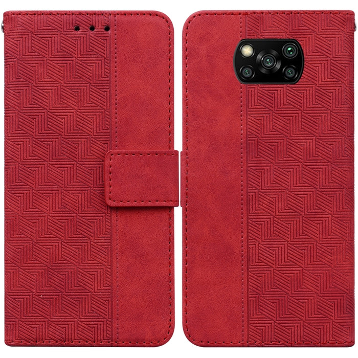 Estuche para teléfono de cuero con relieve geométrico, For Xiaomi 12 / 12X, For Xiaomi 12 Pro, For Xiaomi Mi 10T Lite 5G, For Xiaomi Mi 10T Pro 5G / 10T 5G, For Xiaomi Poco M3 / Redmi 9 Power, For Xiaomi Poco M4 Pro, For Xiaomi Poco X3 NFC / Poco X3   ...