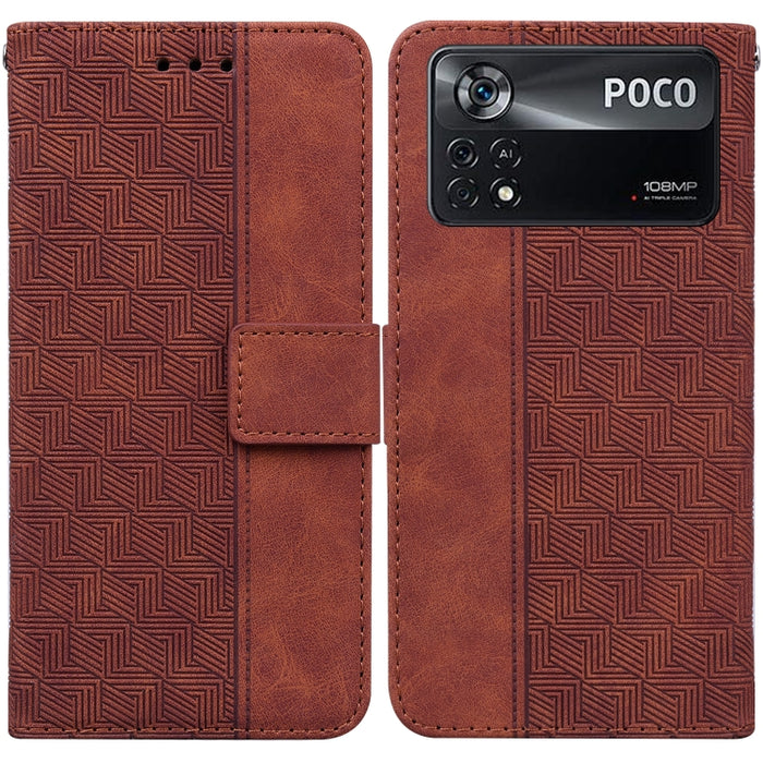 Estuche para teléfono de cuero con relieve geométrico, For Xiaomi 12 / 12X, For Xiaomi 12 Pro, For Xiaomi Mi 10T Lite 5G, For Xiaomi Mi 10T Pro 5G / 10T 5G, For Xiaomi Poco M3 / Redmi 9 Power, For Xiaomi Poco M4 Pro, For Xiaomi Poco X3 NFC / Poco X3   ...