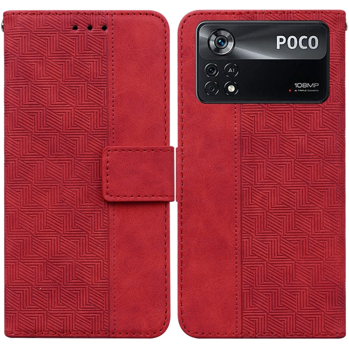 Estuche para teléfono de cuero con relieve geométrico, For Xiaomi 12 / 12X, For Xiaomi 12 Pro, For Xiaomi Mi 10T Lite 5G, For Xiaomi Mi 10T Pro 5G / 10T 5G, For Xiaomi Poco M3 / Redmi 9 Power, For Xiaomi Poco M4 Pro, For Xiaomi Poco X3 NFC / Poco X3   ...