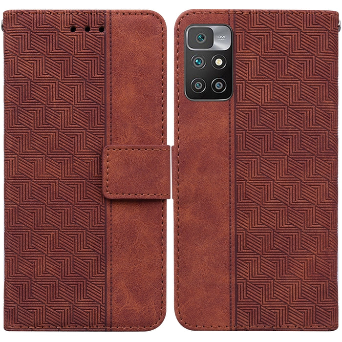Estuche para teléfono de cuero con relieve geométrico, For Xiaomi 12 / 12X, For Xiaomi 12 Pro, For Xiaomi Mi 10T Lite 5G, For Xiaomi Mi 10T Pro 5G / 10T 5G, For Xiaomi Poco M3 / Redmi 9 Power, For Xiaomi Poco M4 Pro, For Xiaomi Poco X3 NFC / Poco X3   ...