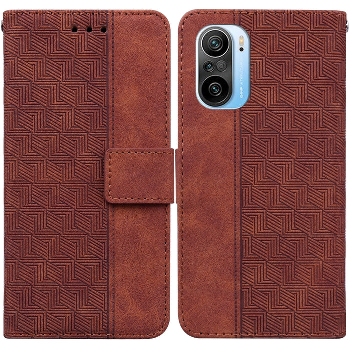 Estuche para teléfono de cuero con relieve geométrico, For Xiaomi 12 / 12X, For Xiaomi 12 Pro, For Xiaomi Mi 10T Lite 5G, For Xiaomi Mi 10T Pro 5G / 10T 5G, For Xiaomi Poco M3 / Redmi 9 Power, For Xiaomi Poco M4 Pro, For Xiaomi Poco X3 NFC / Poco X3   ...
