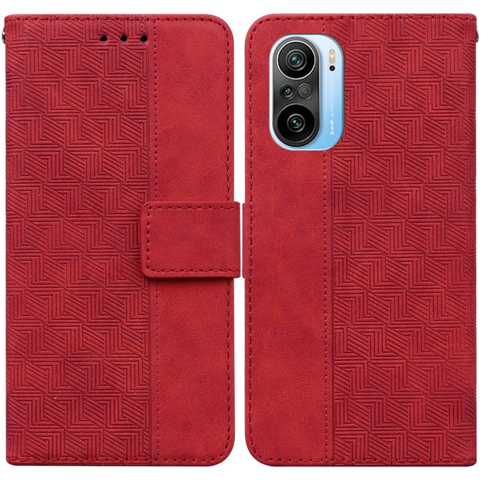 Estuche para teléfono de cuero con relieve geométrico, For Xiaomi 12 / 12X, For Xiaomi 12 Pro, For Xiaomi Mi 10T Lite 5G, For Xiaomi Mi 10T Pro 5G / 10T 5G, For Xiaomi Poco M3 / Redmi 9 Power, For Xiaomi Poco M4 Pro, For Xiaomi Poco X3 NFC / Poco X3   ...