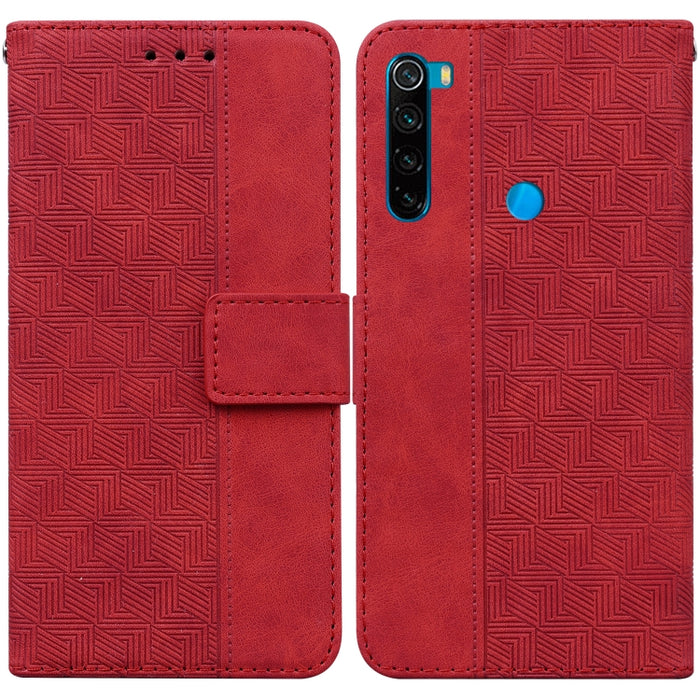 Estuche para teléfono de cuero con relieve geométrico, For Xiaomi Redmi K50 / K50 Pro, For Xiaomi Redmi Note 7S / Note 7, For Xiaomi Redmi Note 8, For Xiaomi Redmi Note 8 Pro, For Xiaomi Redmi Note 8T, For Xiaomi Redmi Note 9 Pro / Note 9S             ...