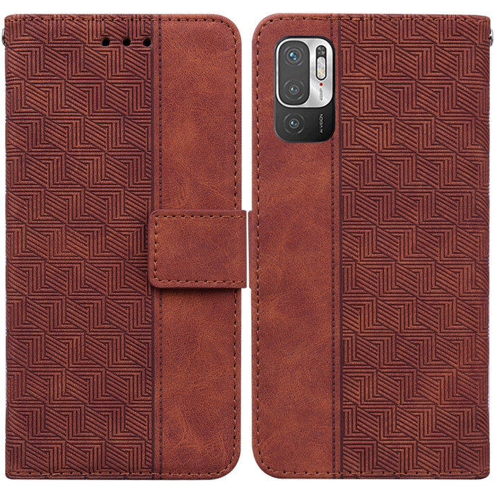 Estuche para teléfono de cuero con relieve geométrico, For Xiaomi Redmi K50 / K50 Pro, For Xiaomi Redmi Note 7S / Note 7, For Xiaomi Redmi Note 8, For Xiaomi Redmi Note 8 Pro, For Xiaomi Redmi Note 8T, For Xiaomi Redmi Note 9 Pro / Note 9S             ...